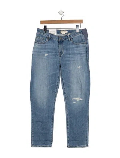 Pre-owned Hatch Mid-rise Straight Leg Jeans W/ Tags In Blue