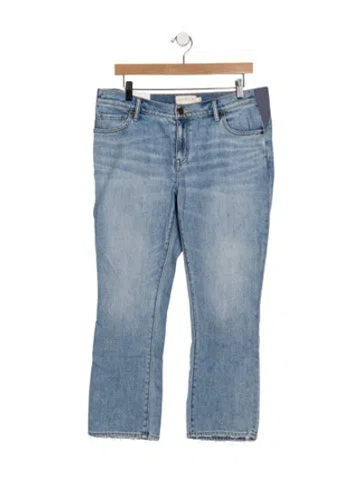 Pre-owned Hatch Mid-rise Straight Leg Jeans W/ Tags In Blue
