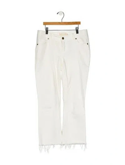 Pre-owned Hatch Mid-rise Straight Leg Jeans In White