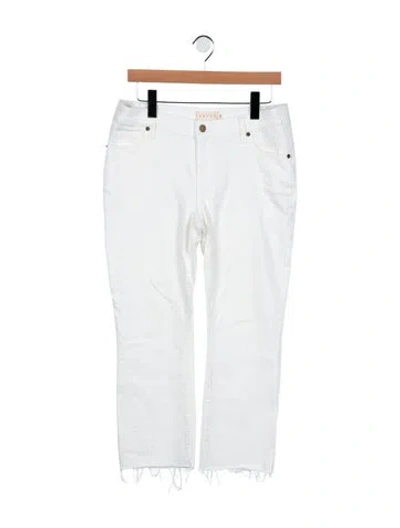 Pre-owned Hatch Mid-rise Straight Leg Jeans In White