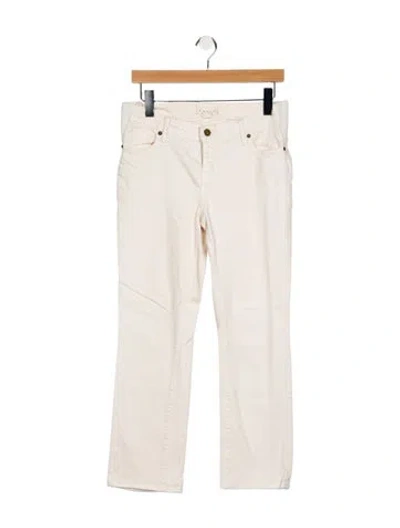 Pre-owned Hatch Mid-rise Straight Leg Jeans In White