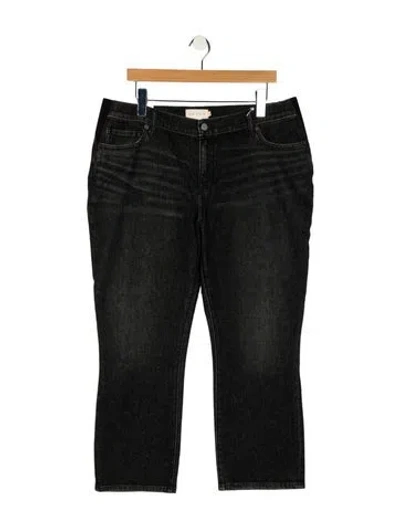 Pre-owned Hatch Mid-rise Wide Leg Jeans In Black