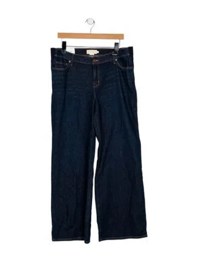 Pre-owned Hatch Mid-rise Wide Leg Jeans In Blue