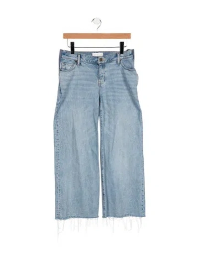 Pre-owned Hatch Mid-rise Wide Leg Jeans In Blue