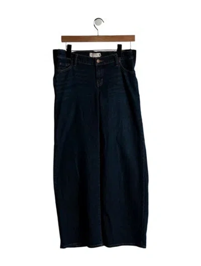 Pre-owned Hatch Mid-rise Wide Leg Jeans In Blue