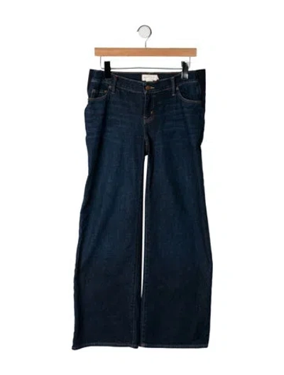 Pre-owned Hatch Mid-rise Wide Leg Jeans In Blue