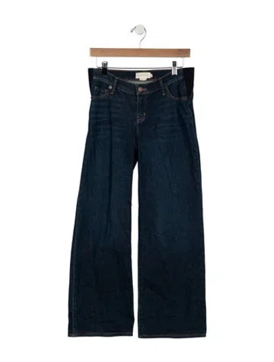 Pre-owned Hatch Mid-rise Wide Leg Jeans In Blue