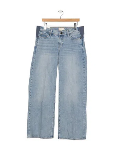 Pre-owned Hatch Mid-rise Wide Leg Jeans W/ Tags In Blue