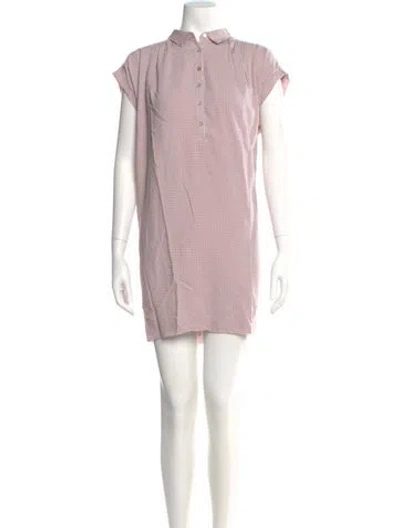 Pre-owned Hatch Mock Neck Mini Dress In Pink