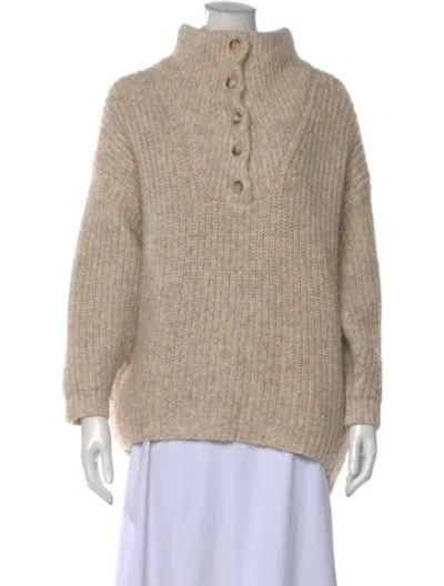 Pre-owned Hatch Mock Neck Sweater In Neutral