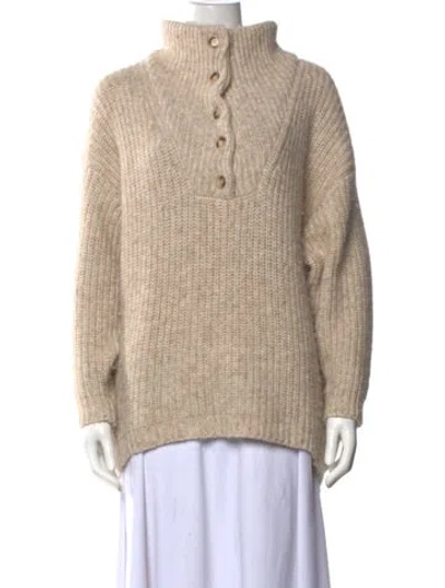 Pre-owned Hatch Mock Neck Sweater In Neutrals
