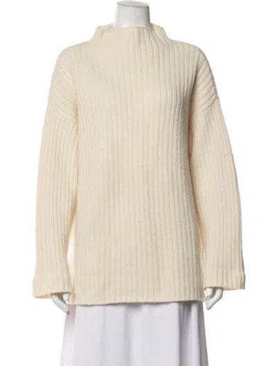 Pre-owned Hatch Nylon Mock Neck Sweater In Neutrals
