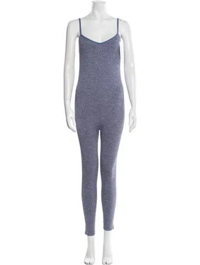 Pre-owned Hatch Nylon Scoop Neck Jumpsuit In Blue