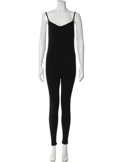Pre-owned Hatch Nylon Square Neckline Jumpsuit In Black