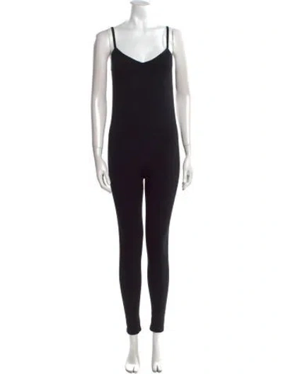 Pre-owned Hatch Nylon V-neck Jumpsuit In Black