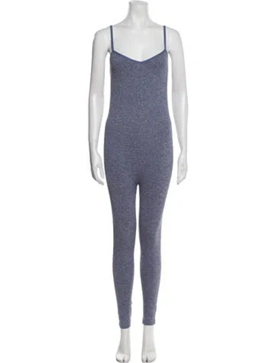 Pre-owned Hatch Nylon V-neck Jumpsuit In Blue