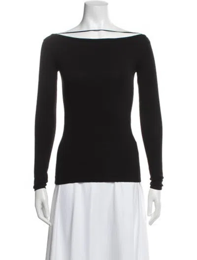 Pre-owned Hatch Off-the-shoulder Sweater In Black