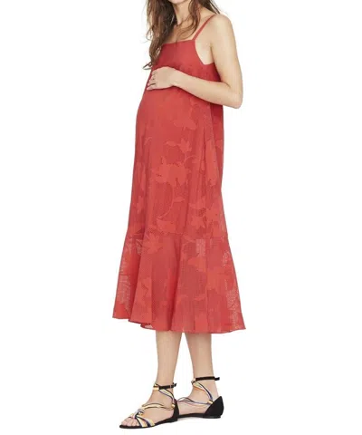 Hatch Paola Maternity Dress In Red