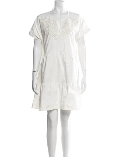 Pre-owned Hatch Patterned Mini Dress In Neutrals