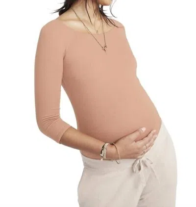 Hatch Pia Maternity Top In Clay In Pink
