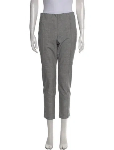 Pre-owned Hatch Plaid Print Straight Leg Pants In Gray
