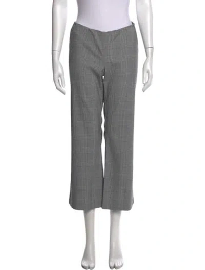 Pre-owned Hatch Plaid Print Straight Leg Pants In Gray