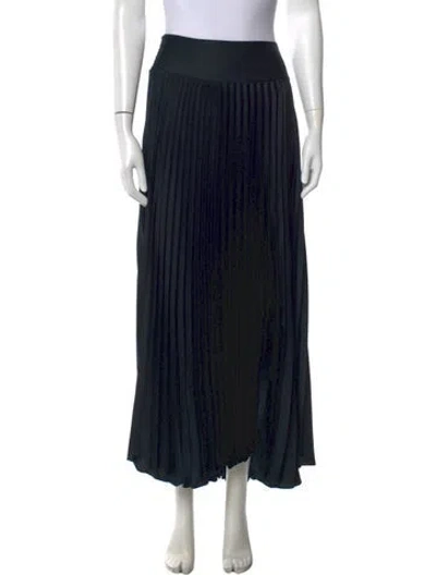 Pre-owned Hatch Pleated Accents Long Skirt In Green