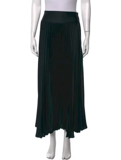 Pre-owned Hatch Pleated Accents Midi Length Skirt In Blue