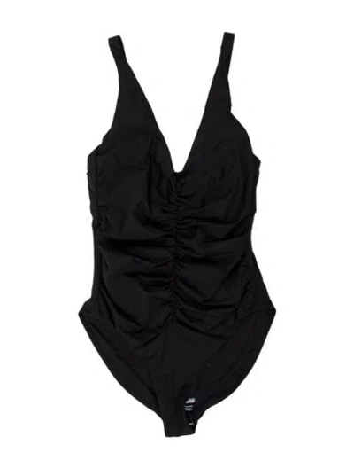 Pre-owned Hatch Pleated Accents One-piece W/ Tags In Black