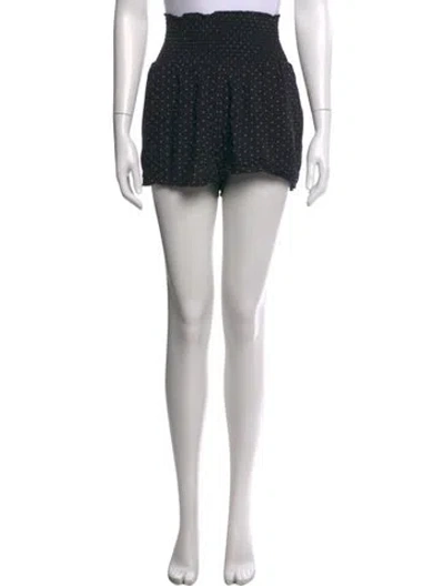 Pre-owned Hatch Polka Dot Print Mini Shorts In Black