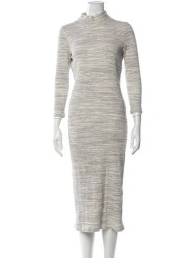 Pre-owned Hatch Printed Knee-length Dress In Grey