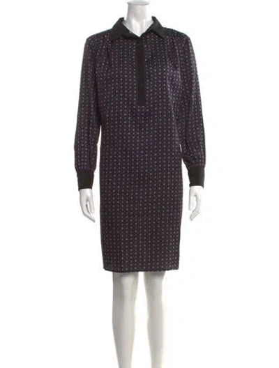 Pre-owned Hatch Printed Long Dress In Purple