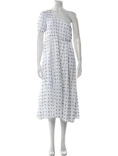 Pre-owned Hatch Printed Midi Length Dress In Neutral