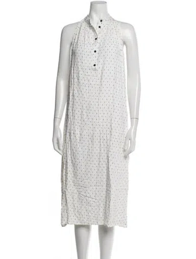 Pre-owned Hatch Printed Midi Length Dress In Neutrals