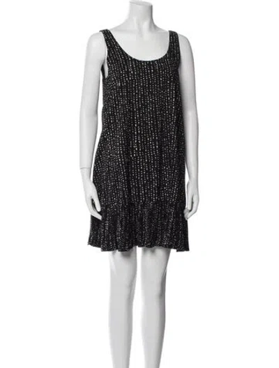Pre-owned Hatch Printed Mini Dress In Black