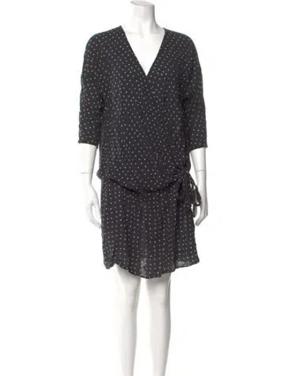 Pre-owned Hatch Printed Mini Dress In Gray