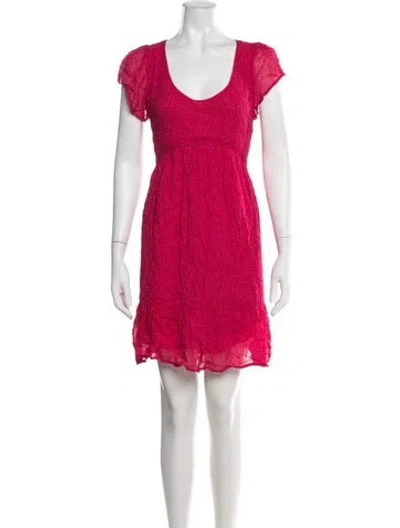 Pre-owned Hatch Printed Mini Dress In Pink