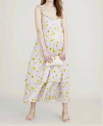 Hatch Rafaela Maternity Dress In Lilac In Multi