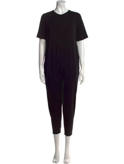 Pre-owned Hatch Scoop Neck Jumpsuit In Black