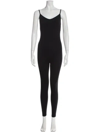 Pre-owned Hatch Scoop Neck Jumpsuit In Black