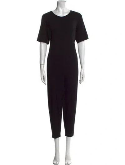 Pre-owned Hatch Scoop Neck Jumpsuit In Black