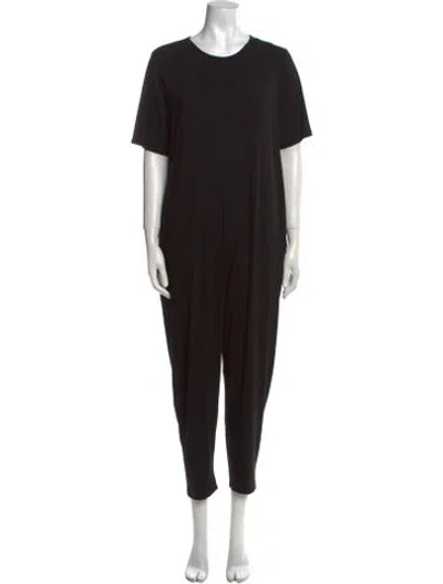 Pre-owned Hatch Scoop Neck Jumpsuit In Black