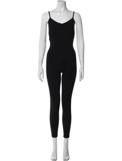 Pre-owned Hatch Scoop Neck Jumpsuit In Black