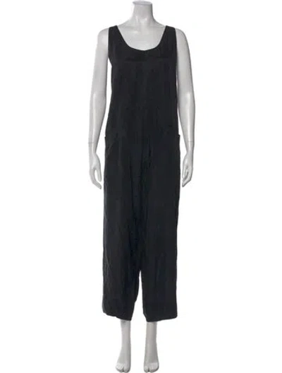 Pre-owned Hatch Scoop Neck Jumpsuit In Black
