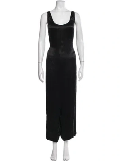 Pre-owned Hatch Scoop Neck Jumpsuit In Black