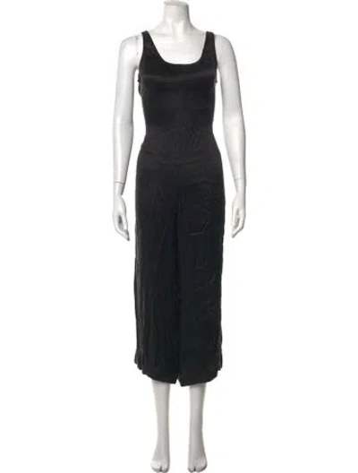 Pre-owned Hatch Scoop Neck Jumpsuit In Black/blue