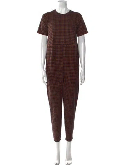 Pre-owned Hatch Scoop Neck Jumpsuit In Brown