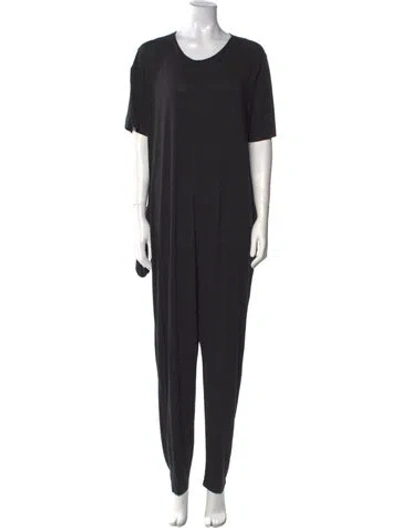 Pre-owned Hatch Scoop Neck Jumpsuit In Gray