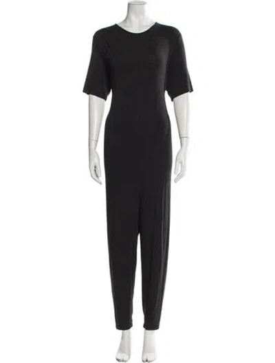 Pre-owned Hatch Scoop Neck Jumpsuit In Gray