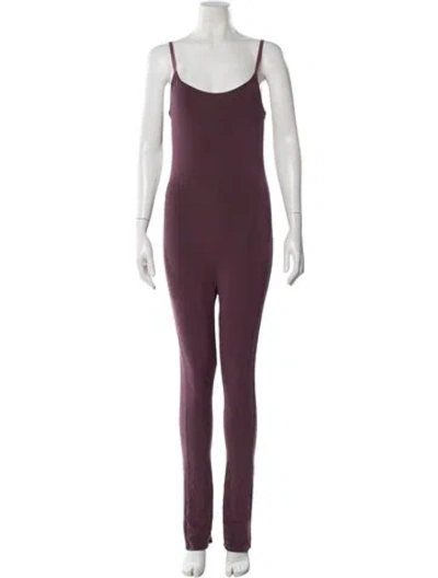 Pre-owned Hatch Scoop Neck Jumpsuit In Purple